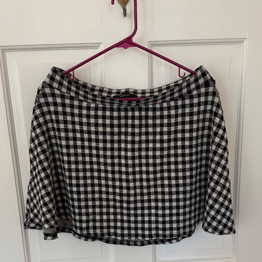 Checkered Skater Skirt